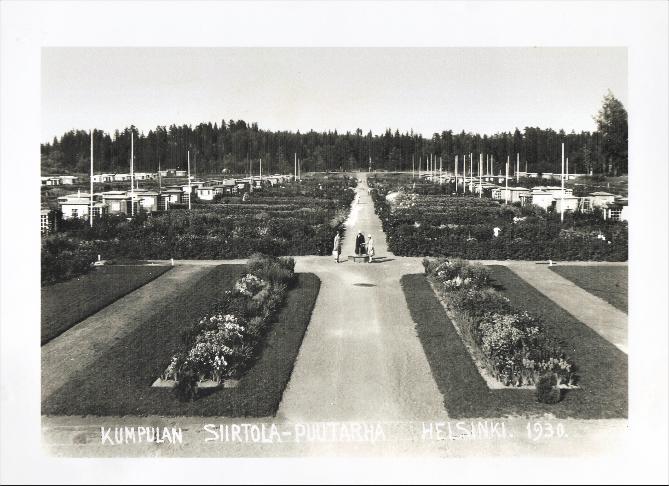 1930 Yyleiskuva Ruusutien suuntaan - ei omenapuita, ei Kerhotaloa, Helsingin kaupunginmuseo